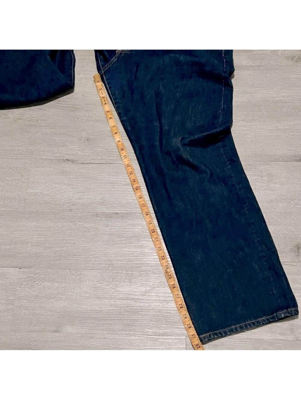 Vtg 90s Y2K Men Levi's 501 XX Button Fly Dark Wash Rigid Denim Straight Jean 42 - Picture 6 of 12